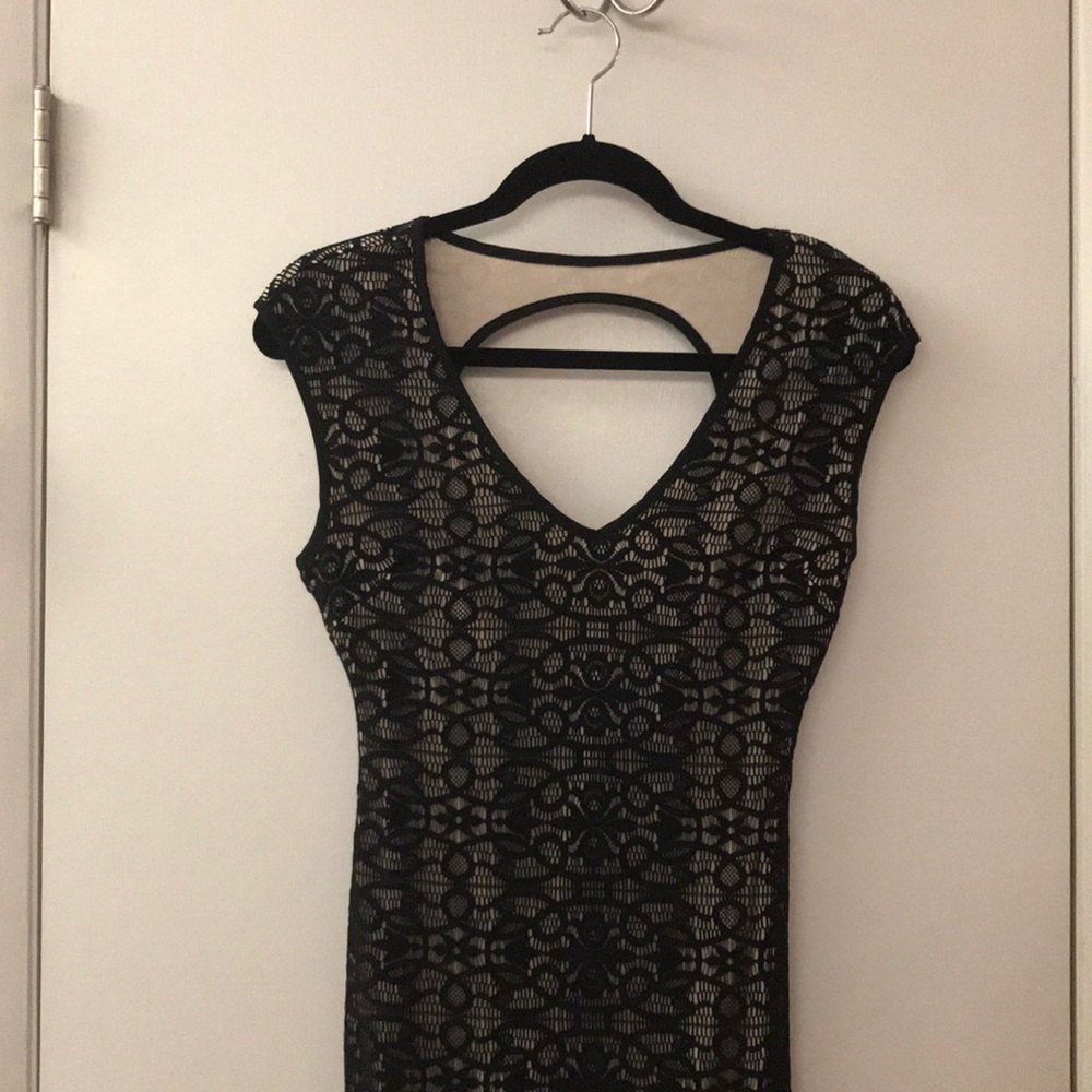Sexy black lace dress